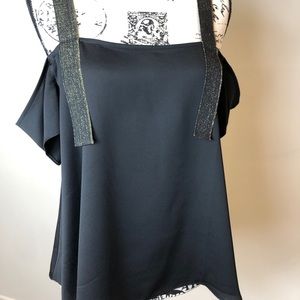 TOPSHOP black off the shoulder top